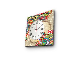 Wallity Reloj de Pared de Lienzo Decorativo 4545CS-44 Multicolor